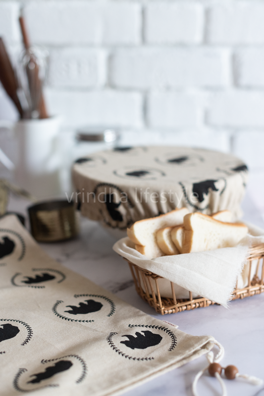 Bread makers set-Set of bowl cover and bread bag