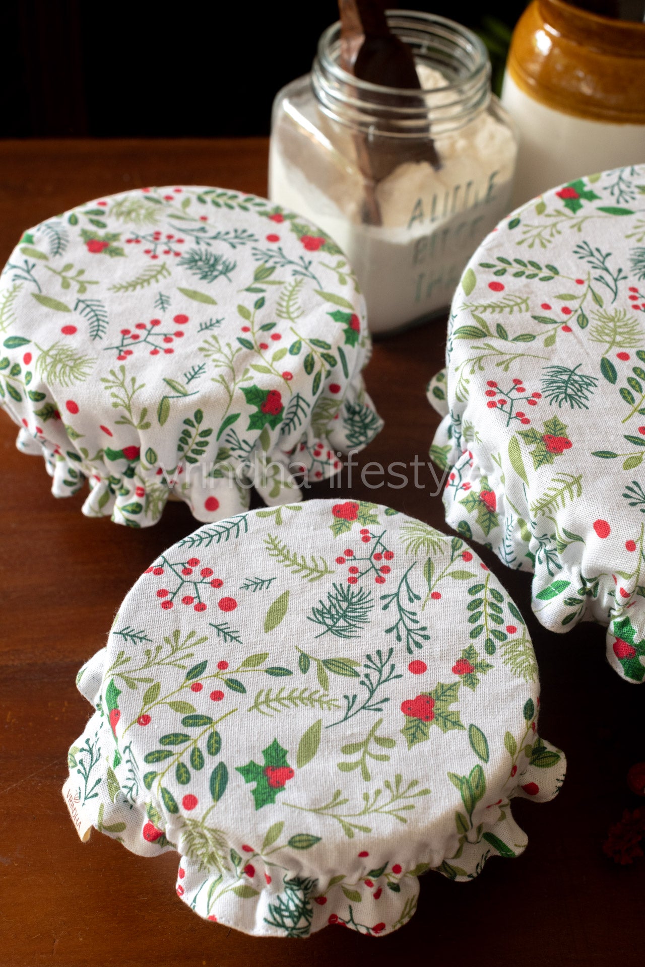 Reversible Fabric bowl covers-Set of 3 Small,Medium and Large