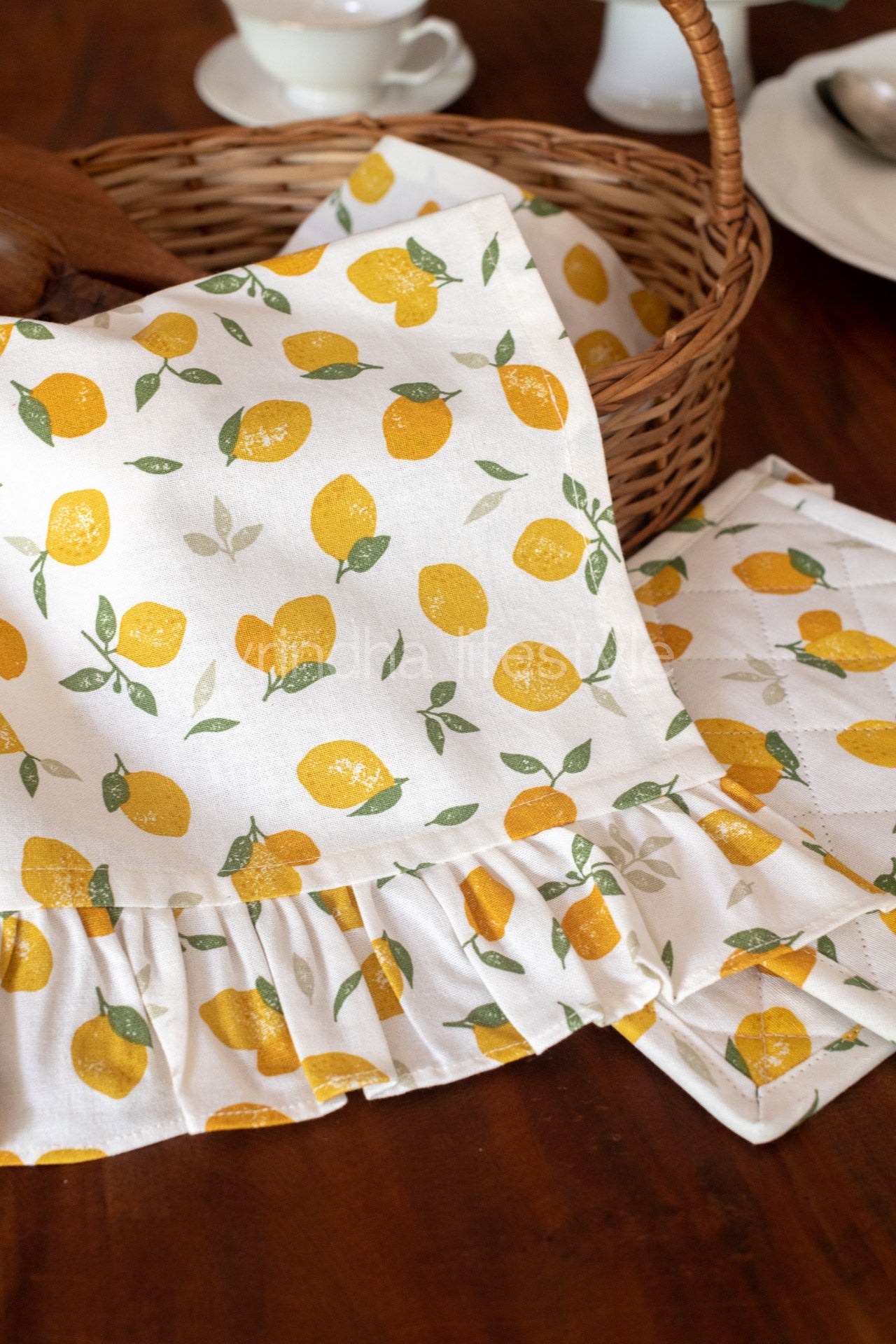 Kitchen towel with pot holder-3 piece-gift set