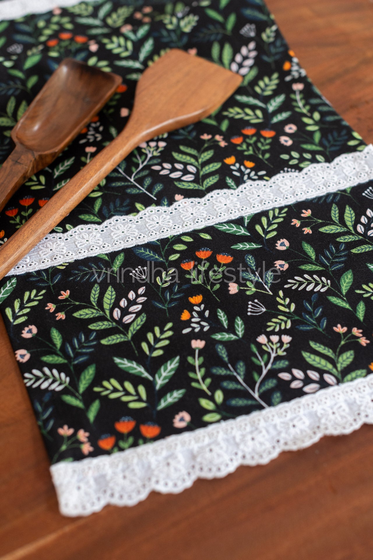 MICROWAVE OVEN TOP COVER-Cotton with lace detailing-customisable