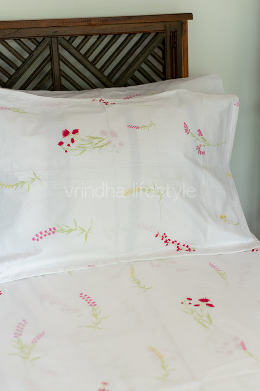 Printed percale cotton bedsheet -400 TC-Super King