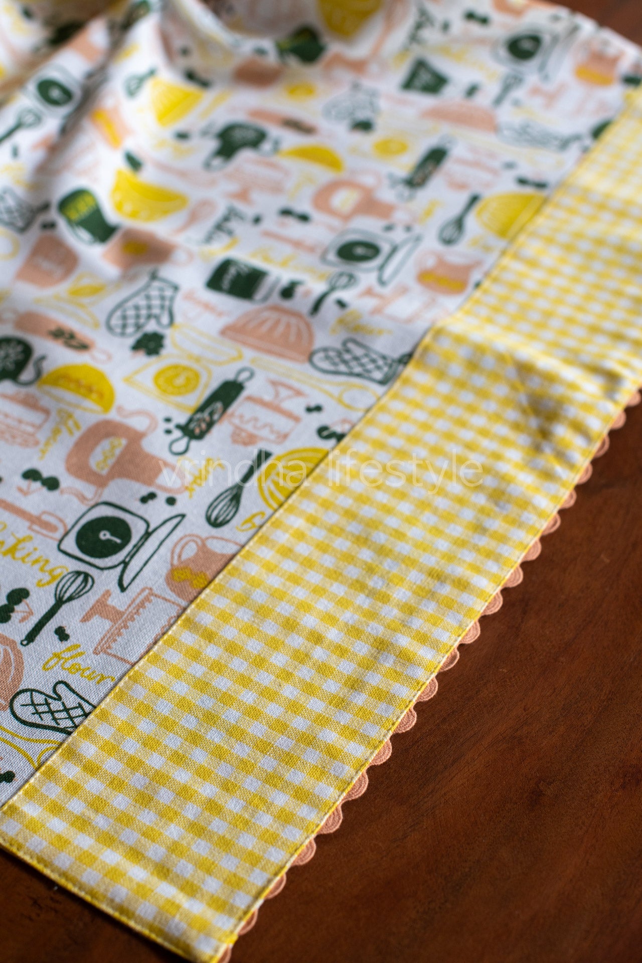 Fridge top cover-Cotton with lace detailing-customisable