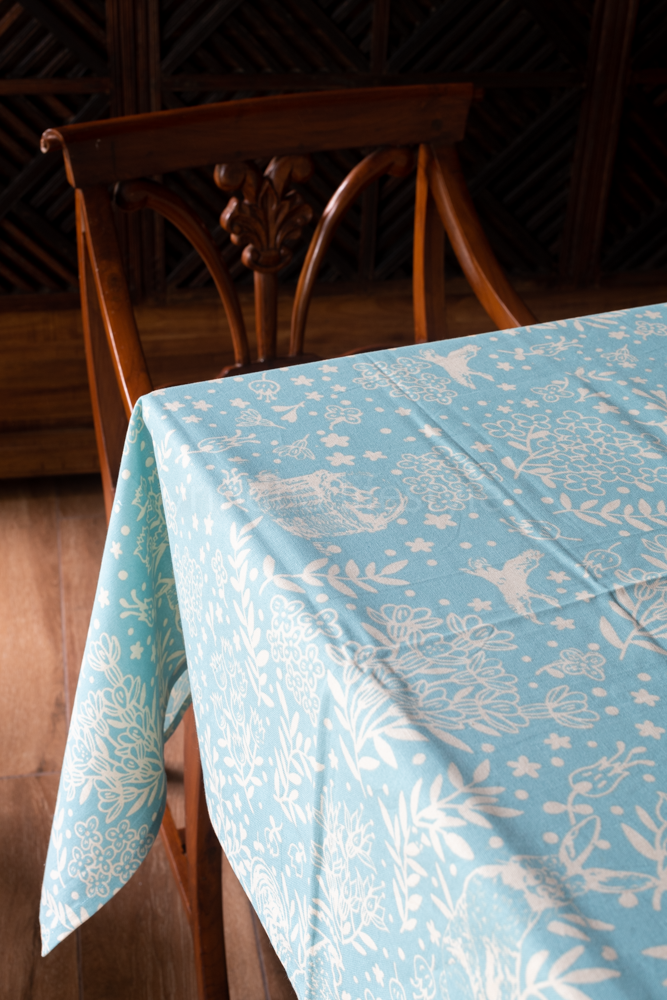 PRINTED COTTON TABLE CLOTH-4 seater