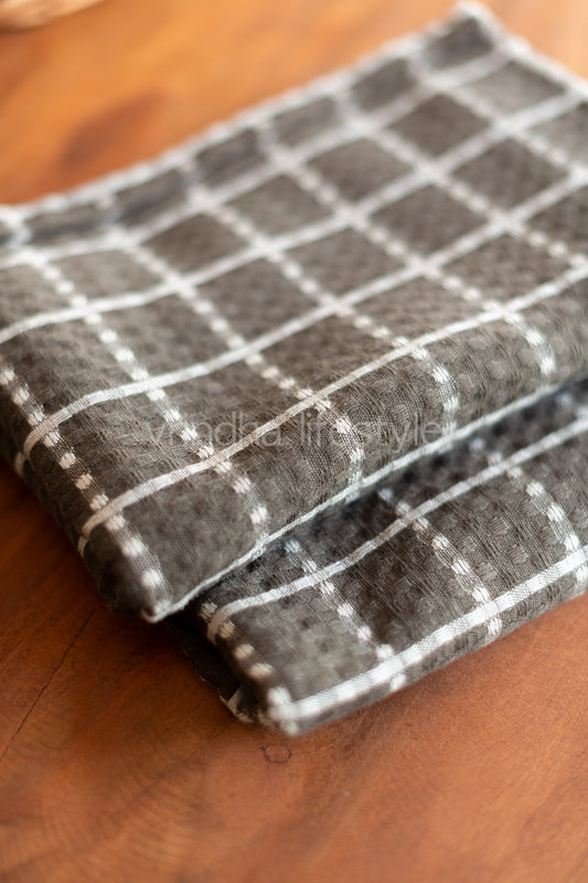 WOVEN COTTON BOLSTER COVERS-set of 2
