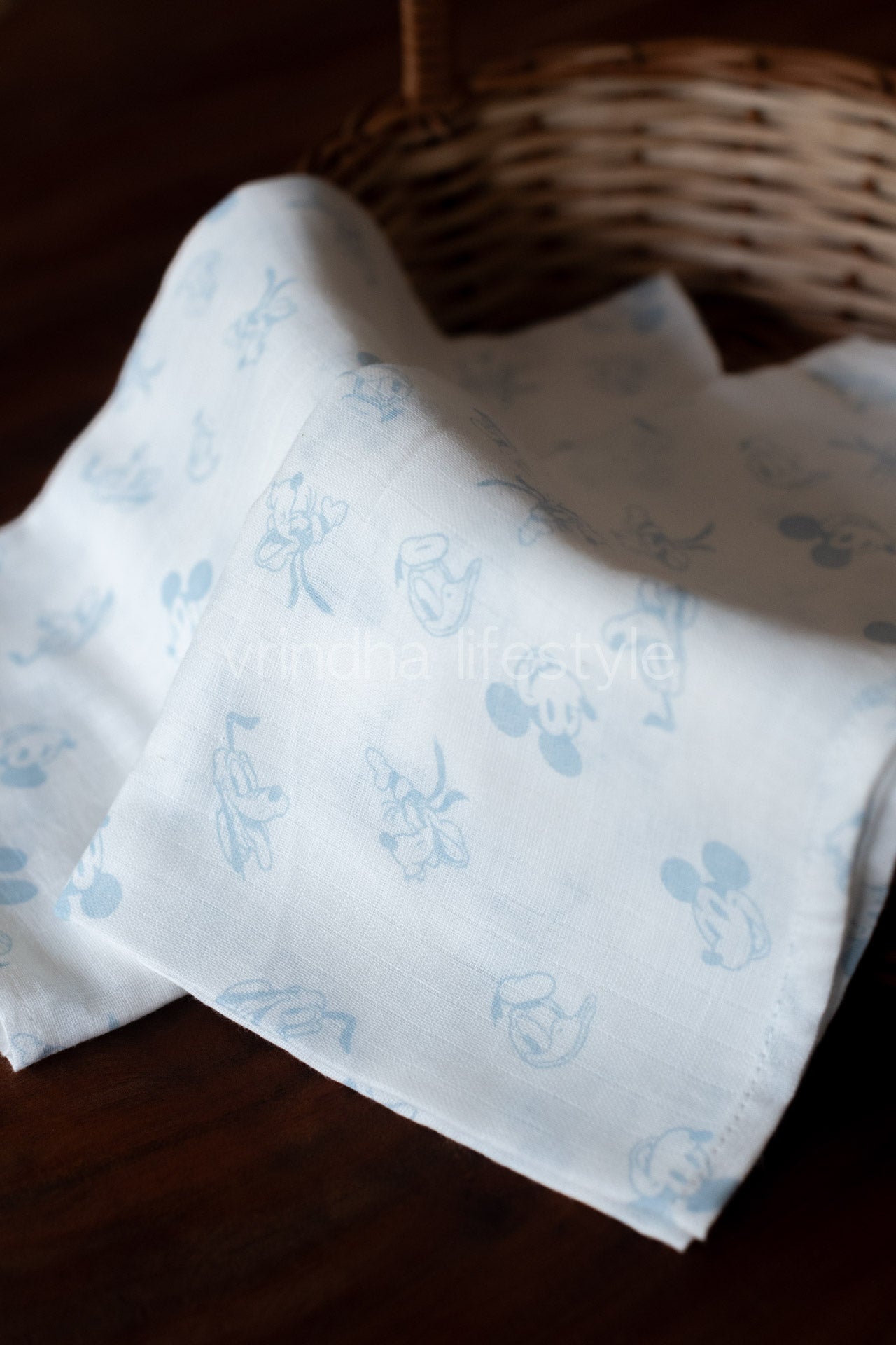Cotton Muslin swaddle wrap-26x26 inches-Single unit