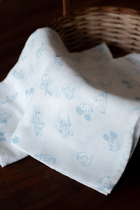 Cotton Muslin swaddle wrap-26x26 inches-Single unit