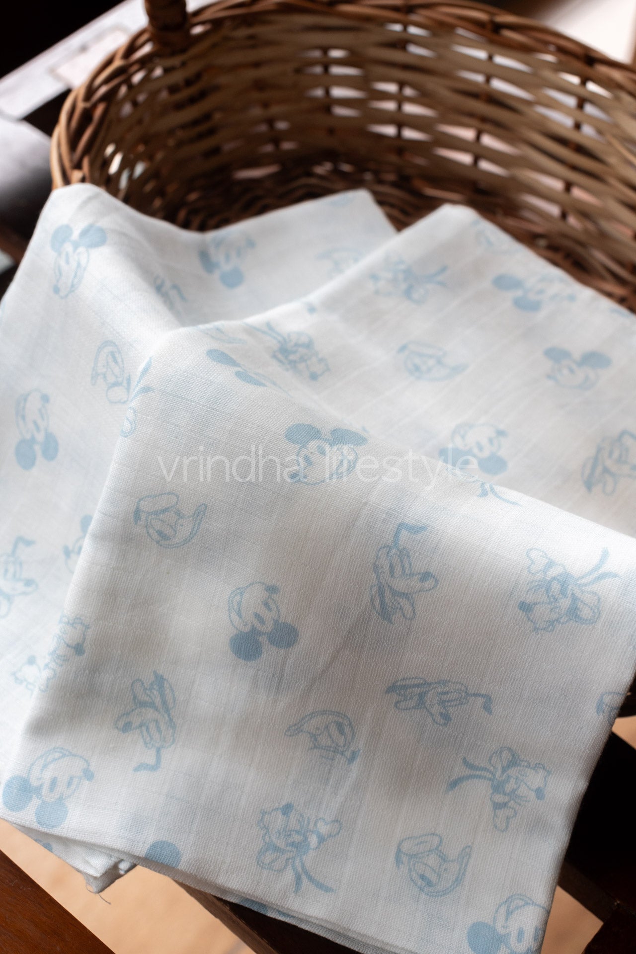 Cotton Muslin swaddle wrap-26x26 inches-Single unit