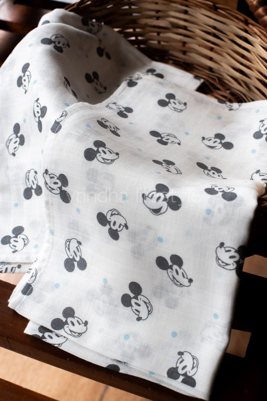 Cotton Muslin swaddle wrap-26x26 inches-Single unit