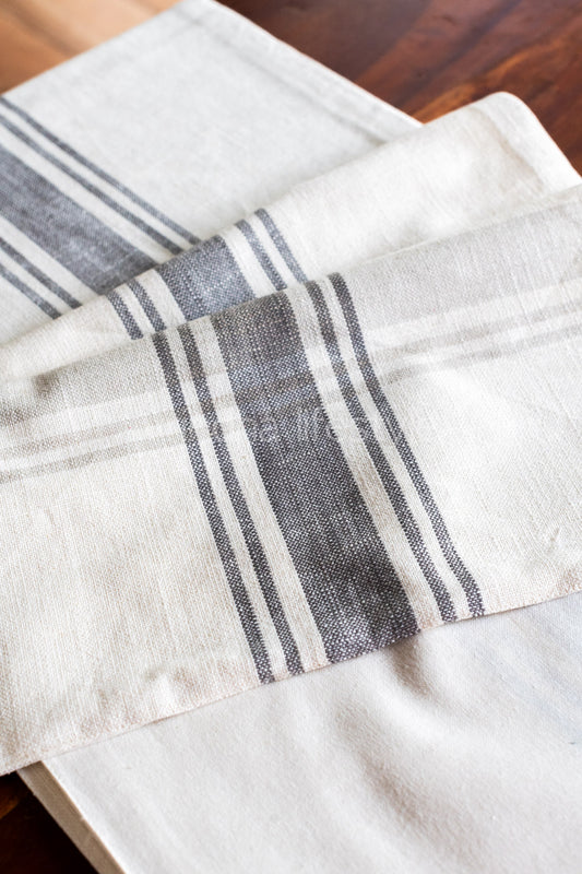 Cotton woven stripes table runner-6 seater-Country style ,cotton table runner