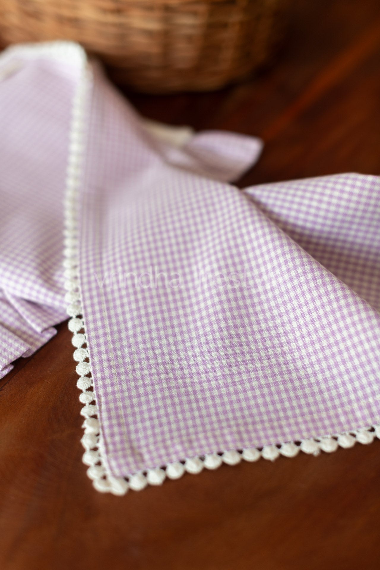 Cotton slub tray mat  with two napkins