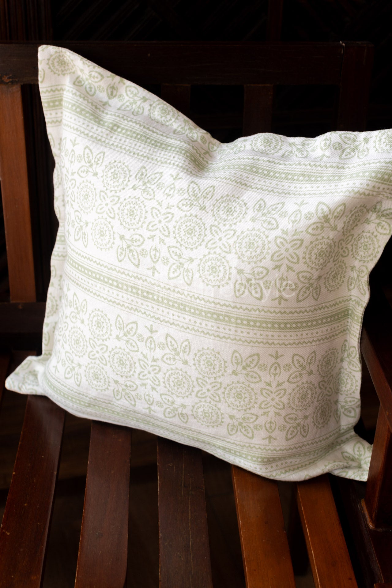 Printed Pure linen cushion cover-Single unit