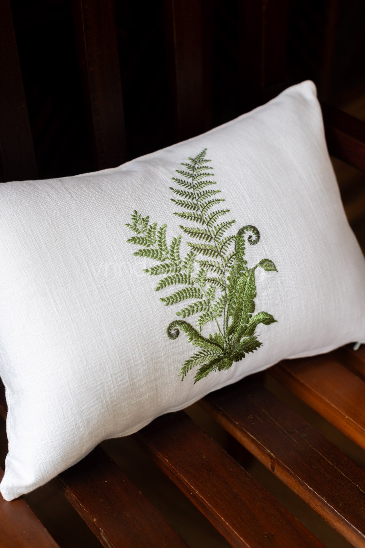 Cotton pre-filled cushion cover with embroidery  -12x18 inches-single unit