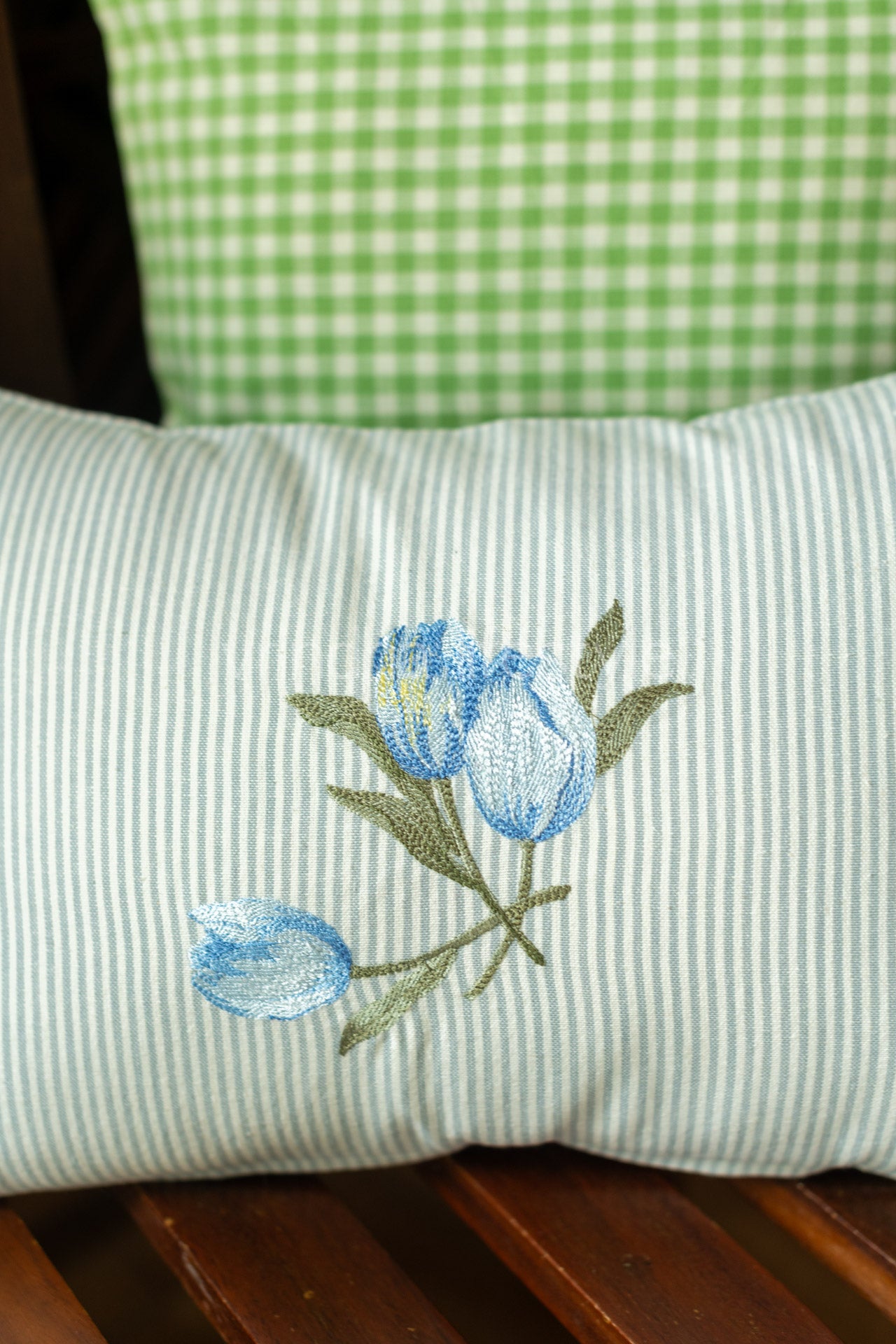 Cotton pre-filled cushion cover with embroidery  -12x18 inches-single unit