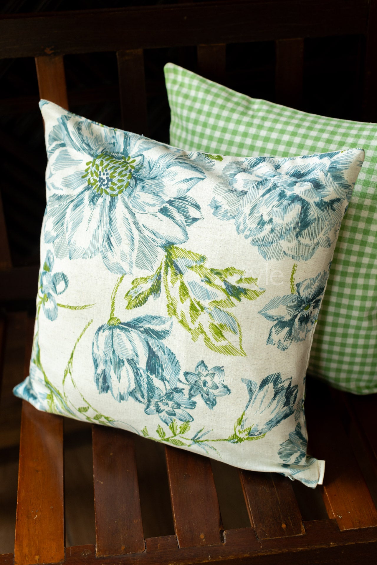 Printed cotton cushion cover  -16 inches