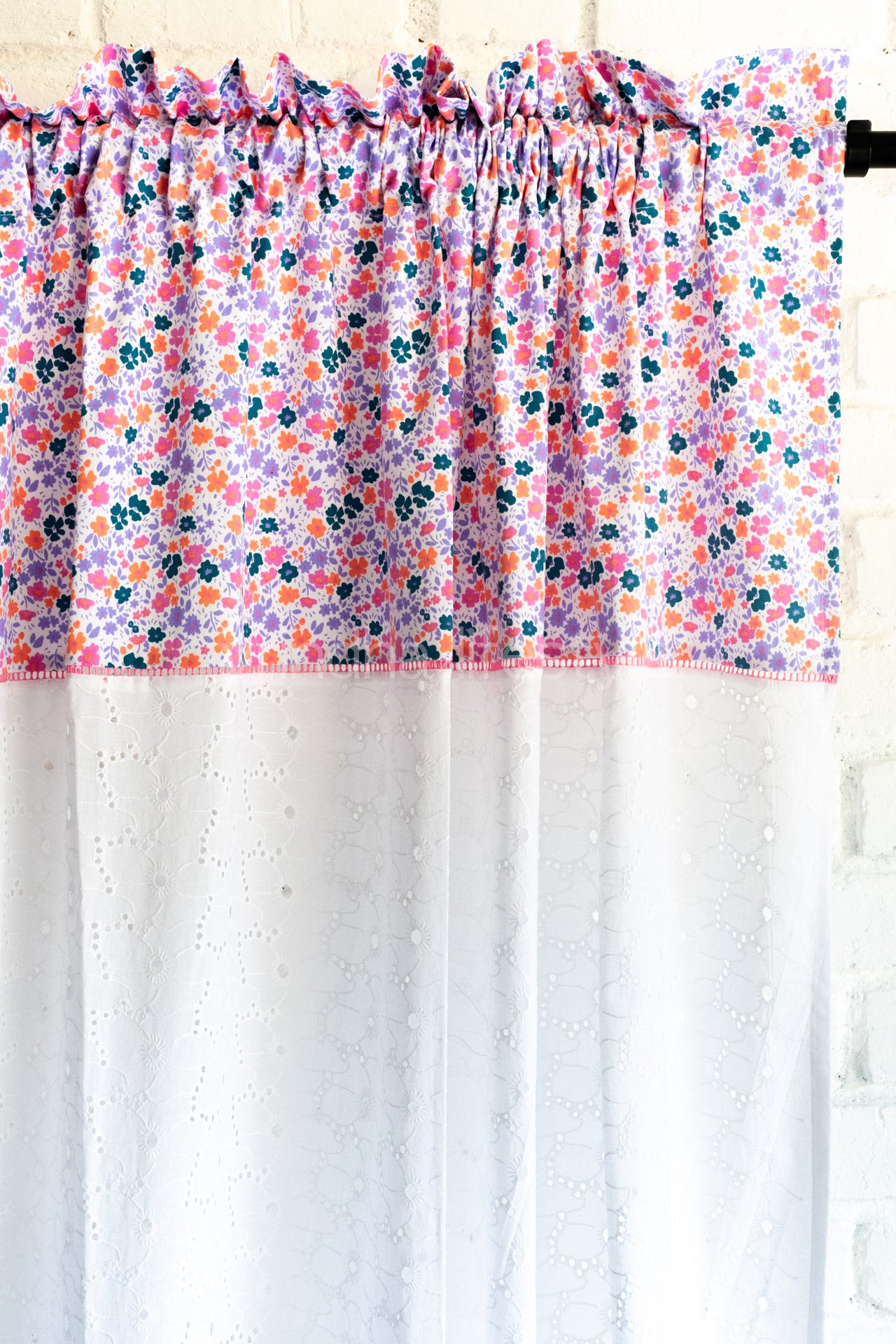 COTTON HAKOBA SHEER CURTAINS-7 Feet-Single unit/rod pocket curtains-Customisable