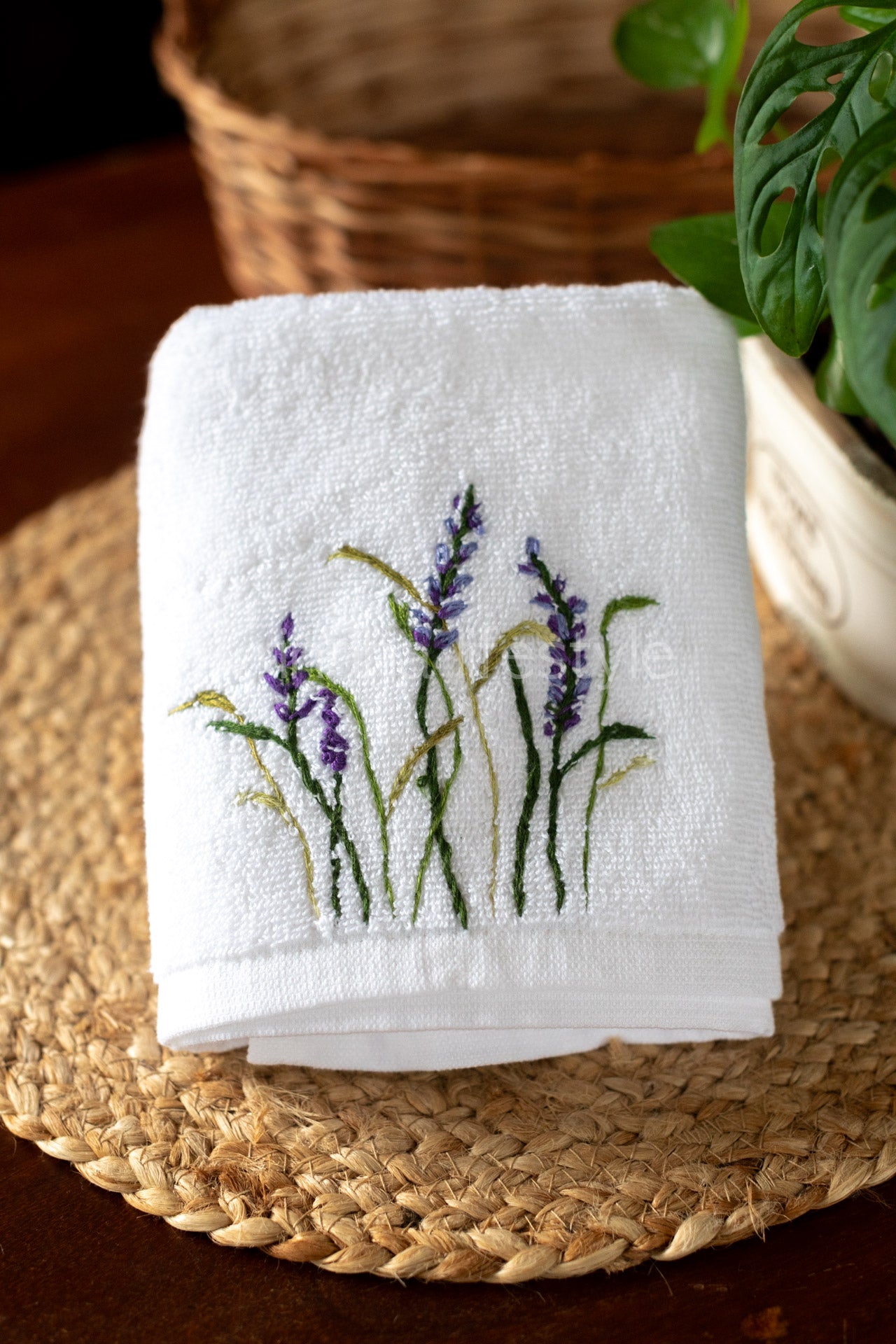 SOFT HAND TOWEL with hand embroidery -16x24 inches( single unit)