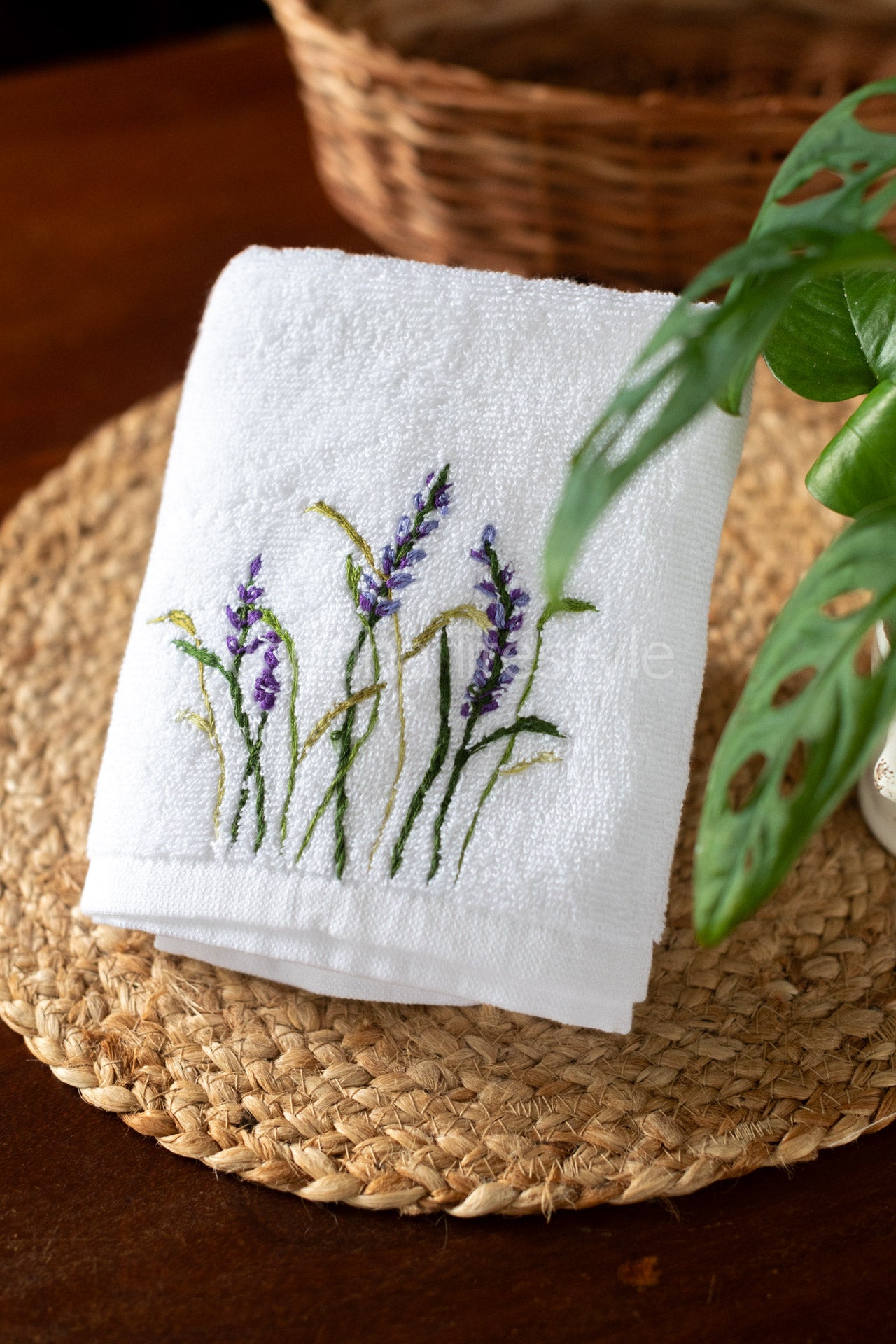 SOFT HAND TOWEL with hand embroidery -16x24 inches( single unit)