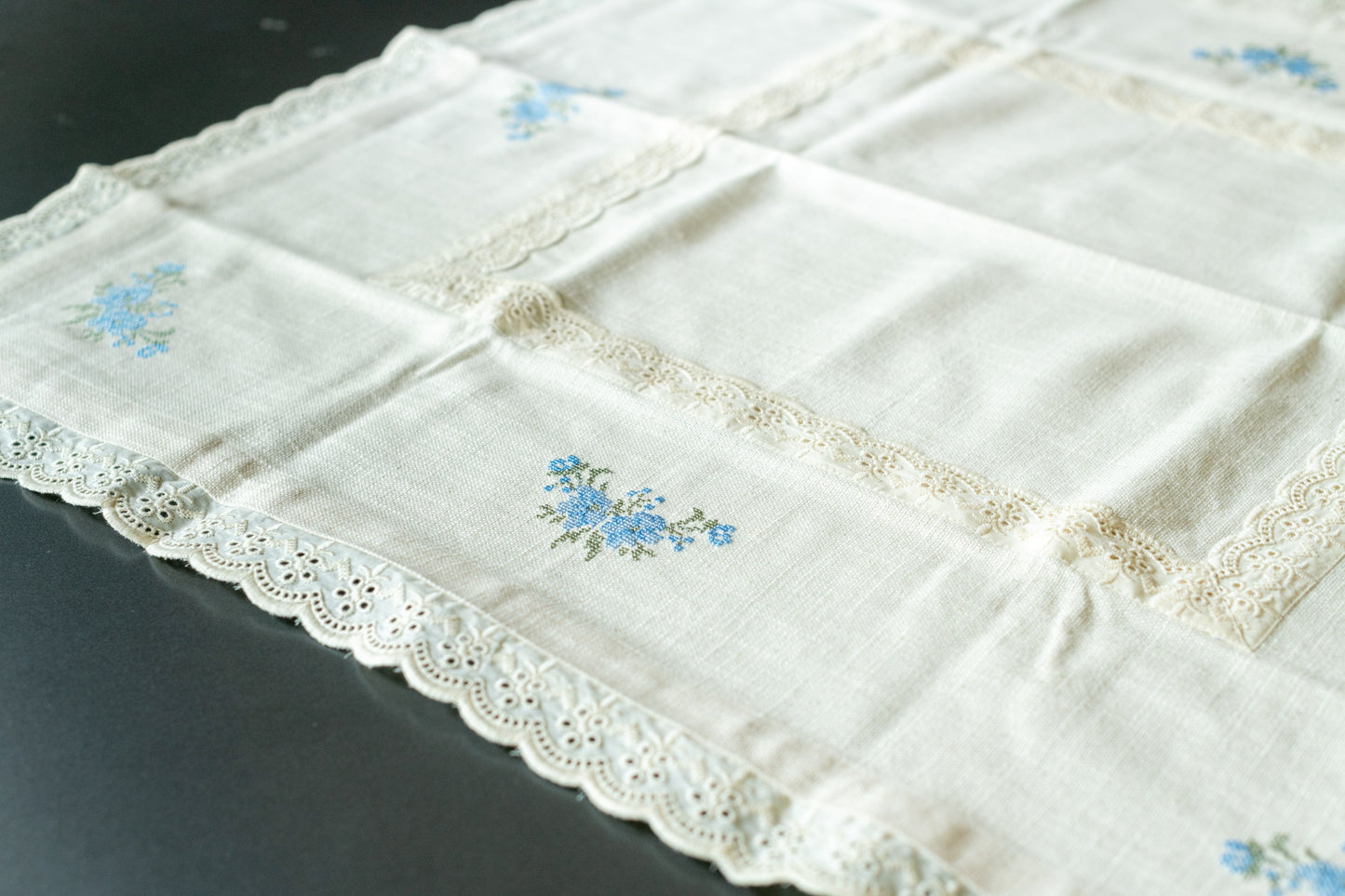 COFFEE TABLE CLOTH with embroidery -31x31 inches-customisable
