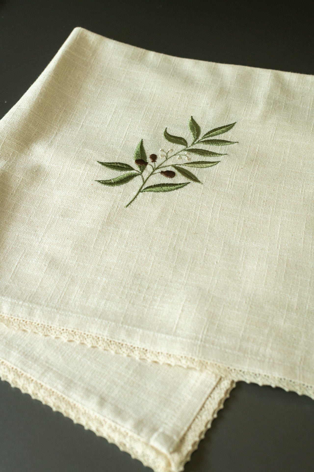 COFFEE TABLE CLOTH with embroidery -29x29 inches-customisable