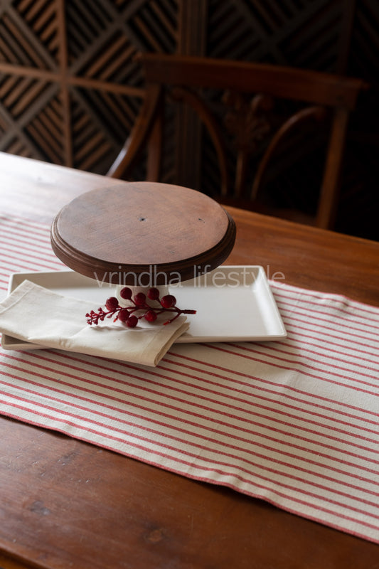 COTTON STRIPE TABLE RUNNER -14x92 inches 6/8 seater-customisable