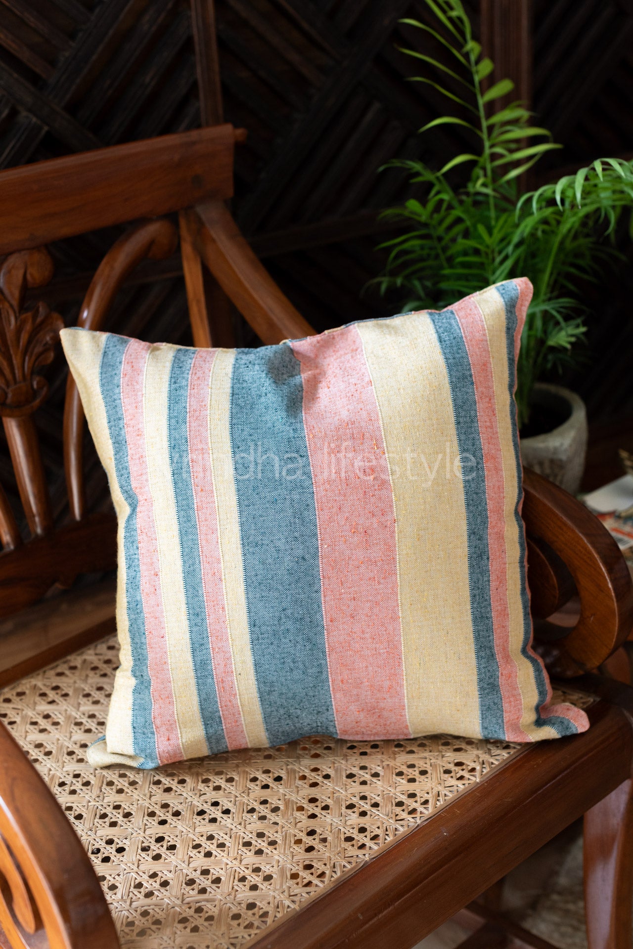 WOVEN STRIPES CUSHION COVERS-Set of two cushion covers