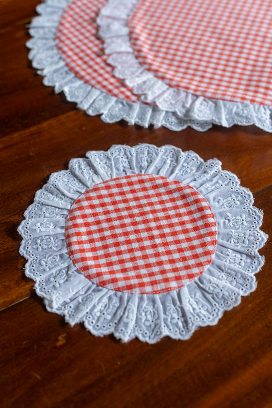 Cotton coasters -set of 2