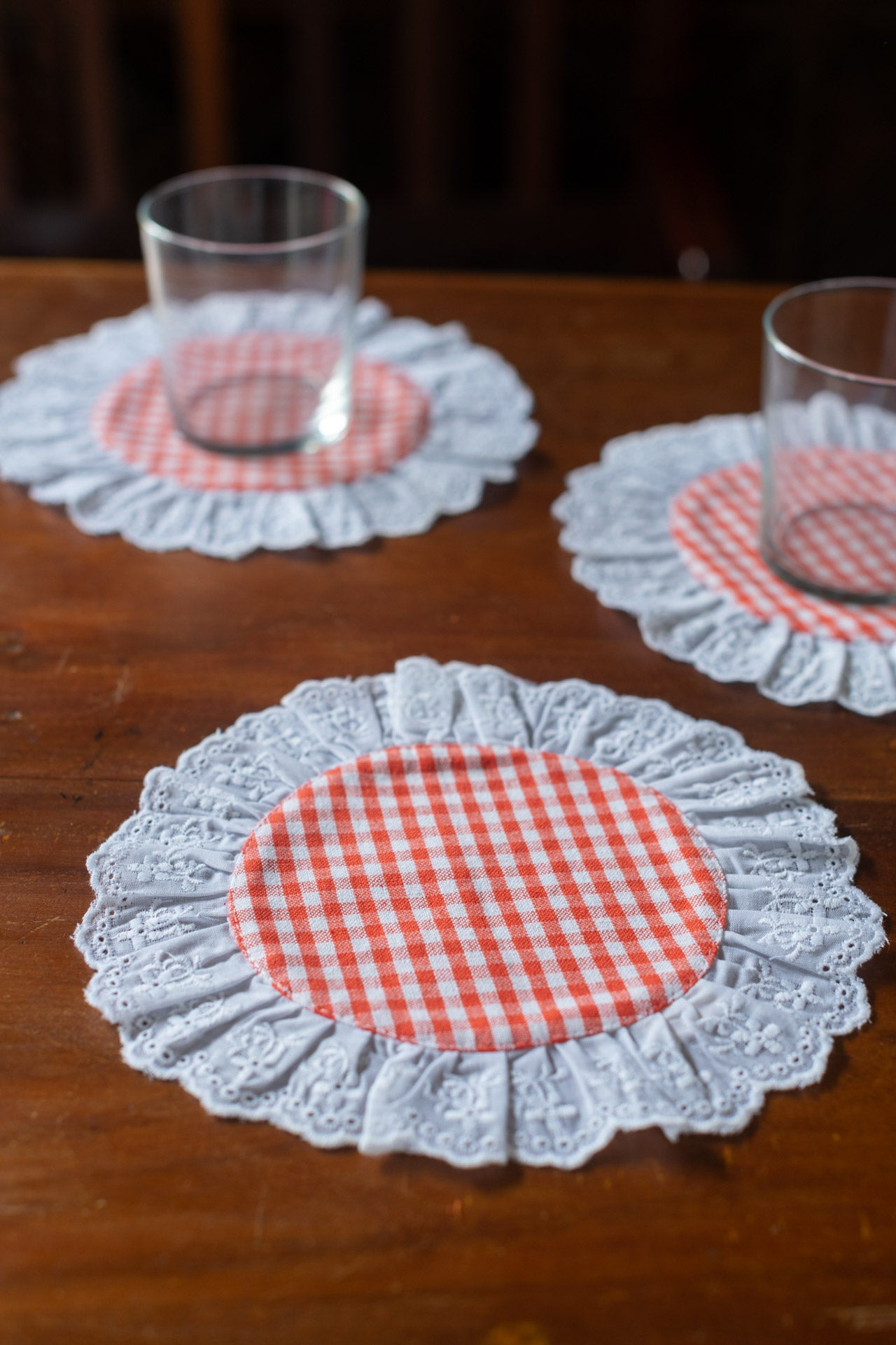 Cotton coasters -set of 2