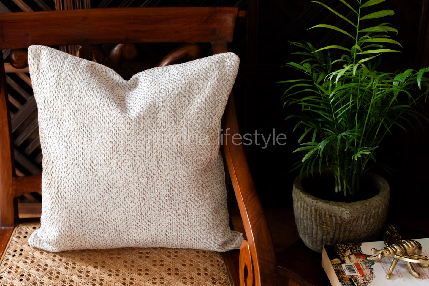 JUTE COTTON CUSHION COVERS-Single unit