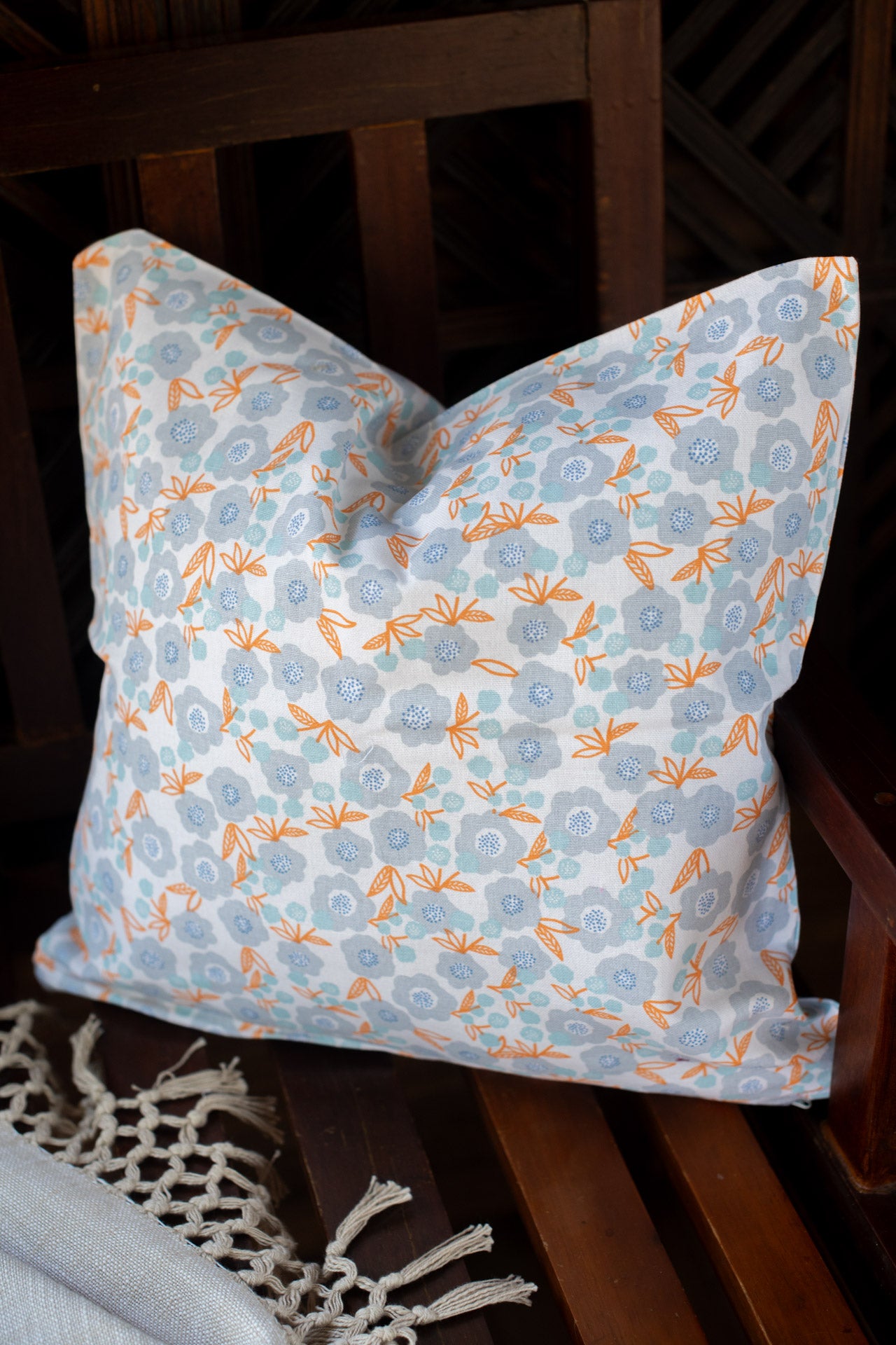Printed cotton cushion cover -16 inches