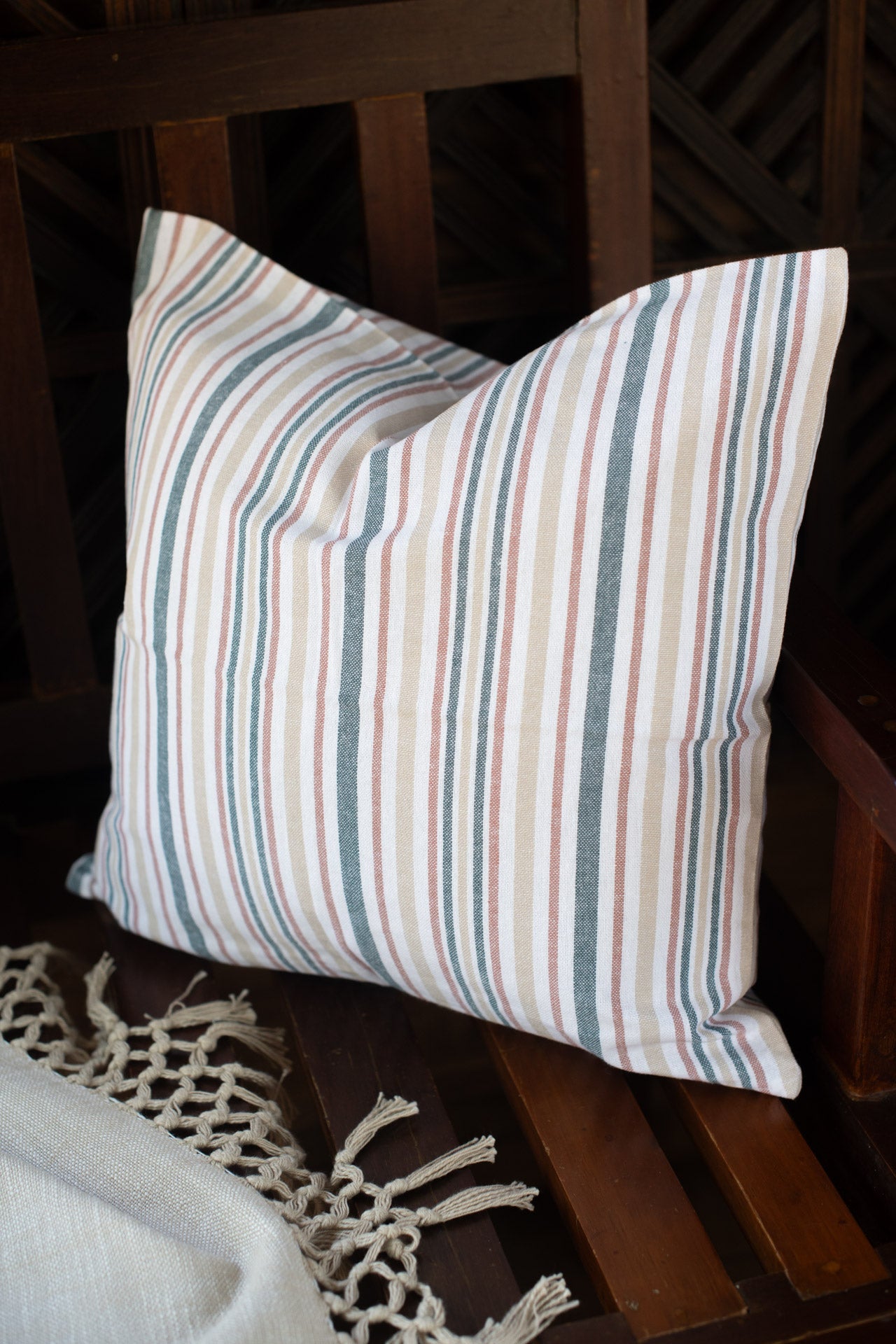 Printed cotton cushion cover -16 inches