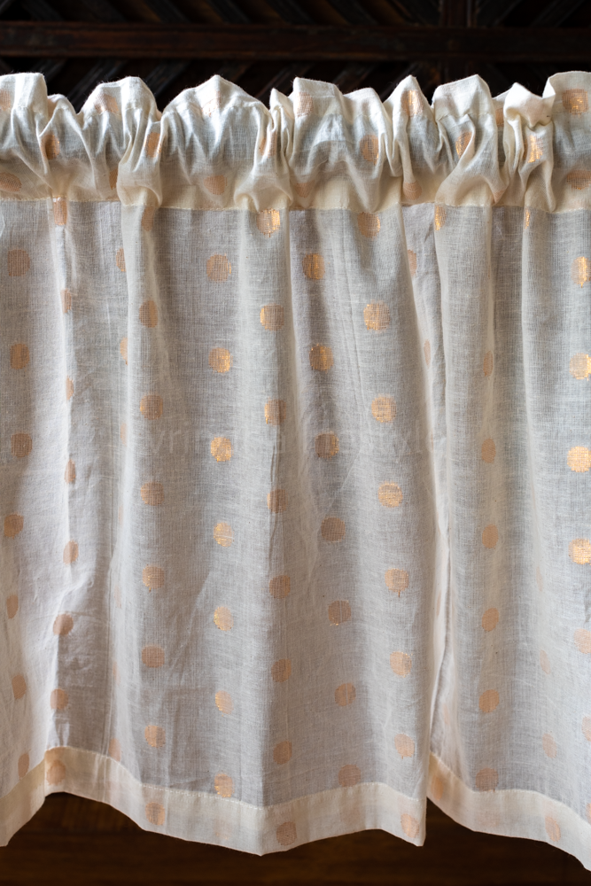 KITCHEN VALANCE-Cotton lurex,customisable