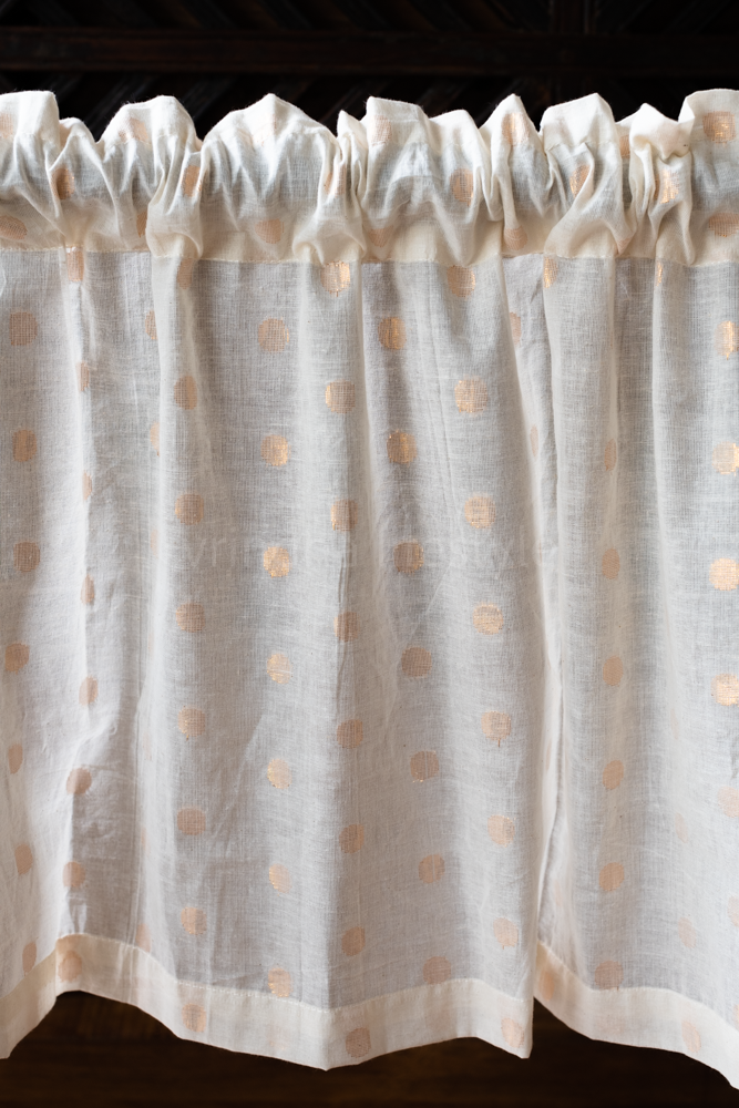 KITCHEN VALANCE-Cotton lurex,customisable