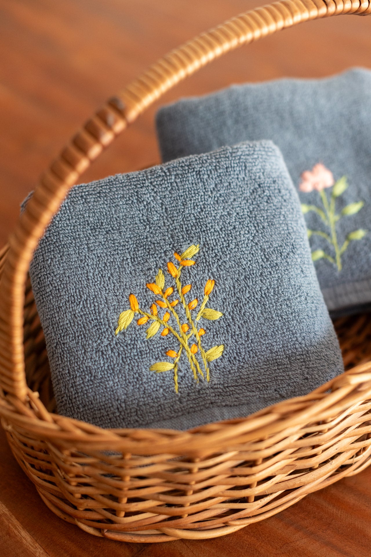 SOFT HAND TOWEL with hand embroidery -16x24 inches( Set of 2)