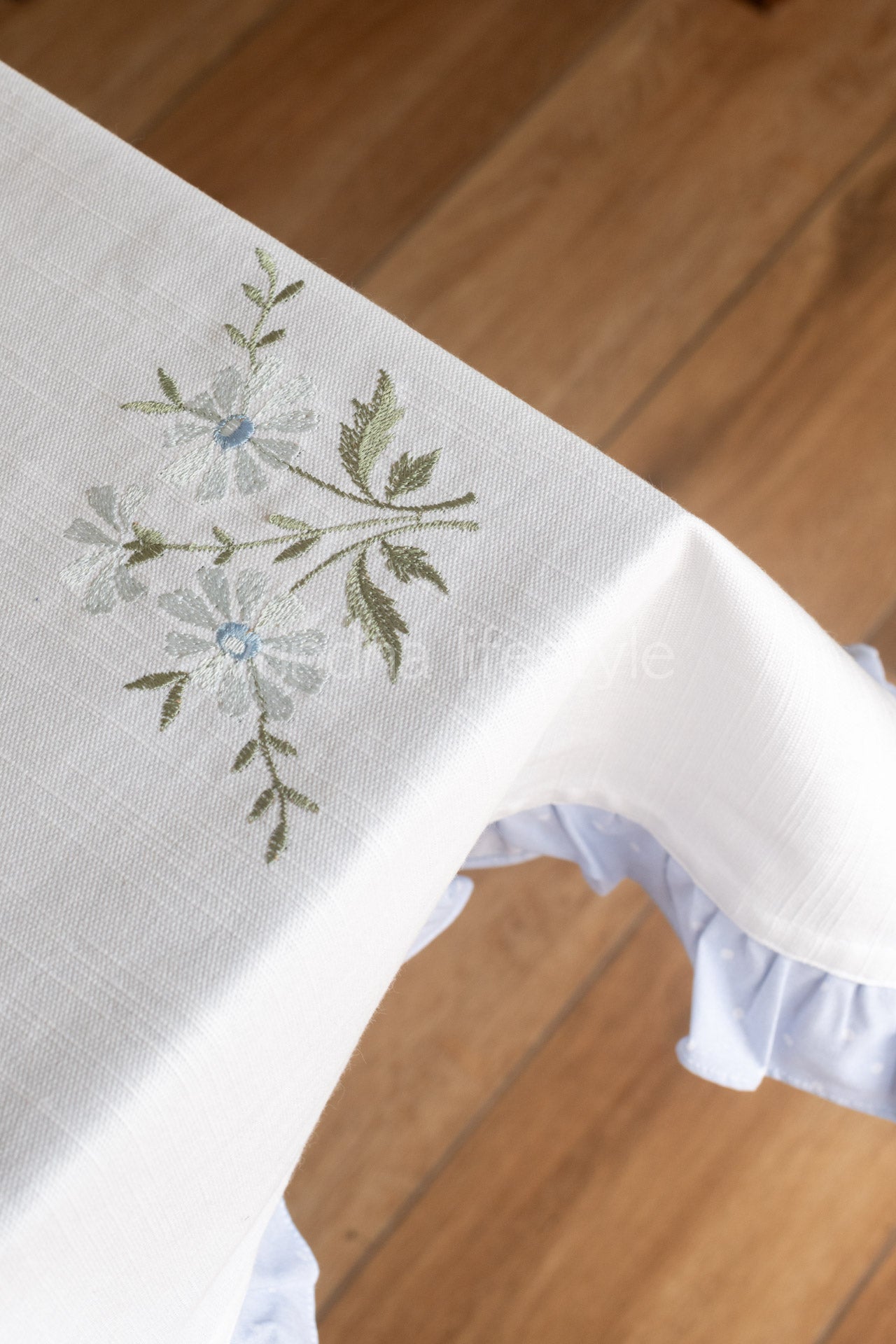 TABLE CLOTH with embroidery -Square -coffee table cover-customisable