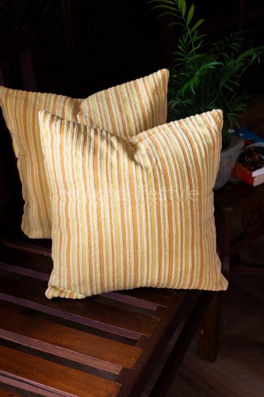 WOVEN STRIPES CUSHION COVERS-Set of two cushion covers