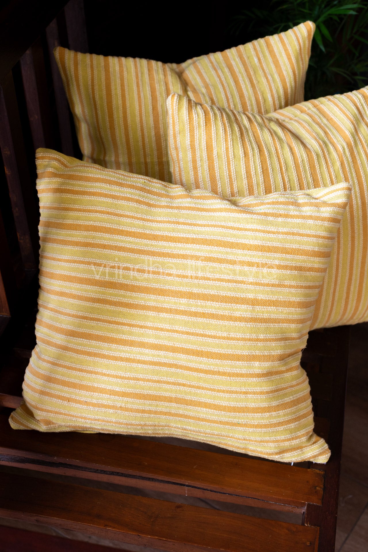 WOVEN STRIPES CUSHION COVERS-Set of two cushion covers