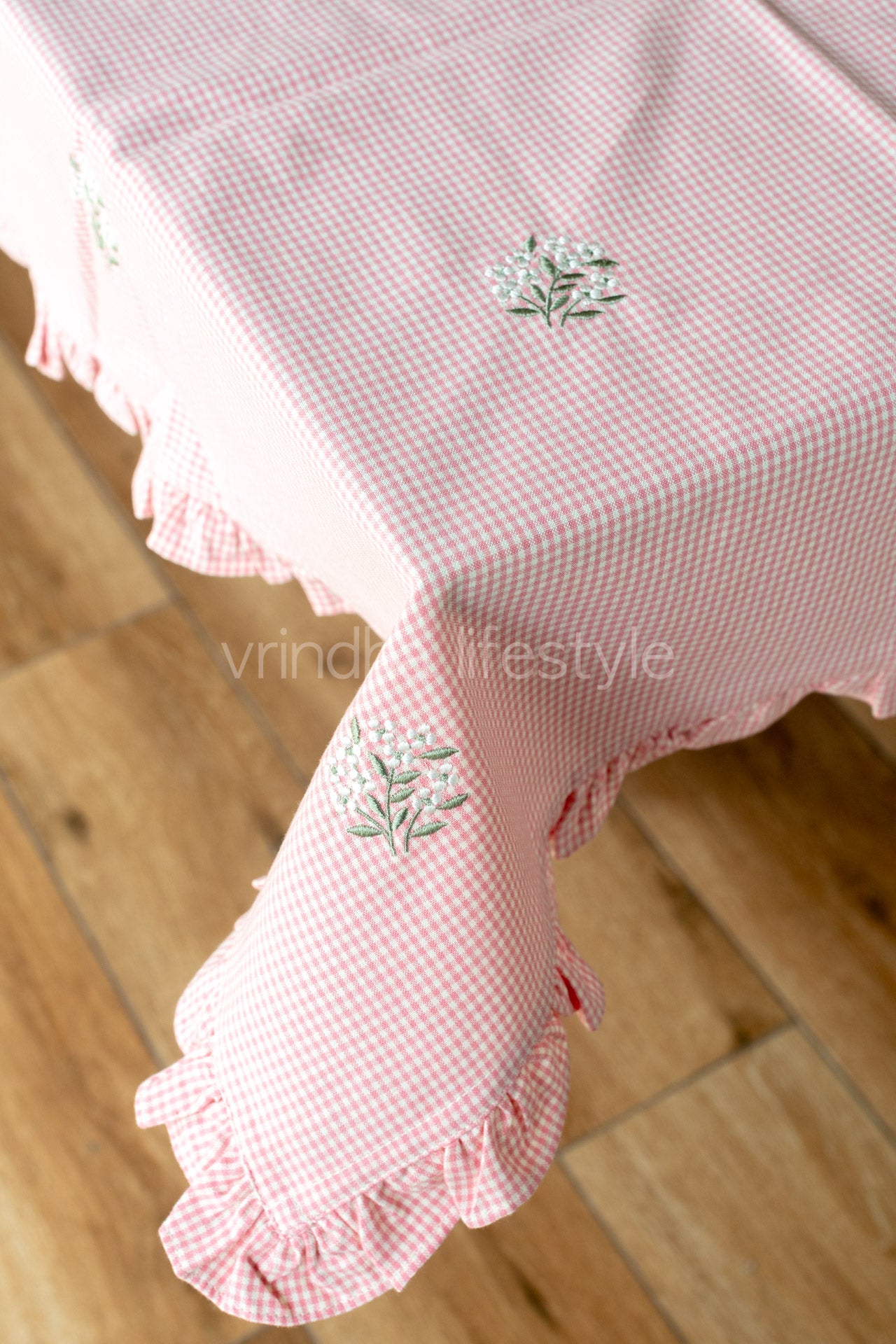 TABLE CLOTH with embroidery -Square -coffee table cover-customisable