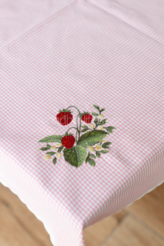 TABLE CLOTH with embroidery -Square -coffee table cover-customisable