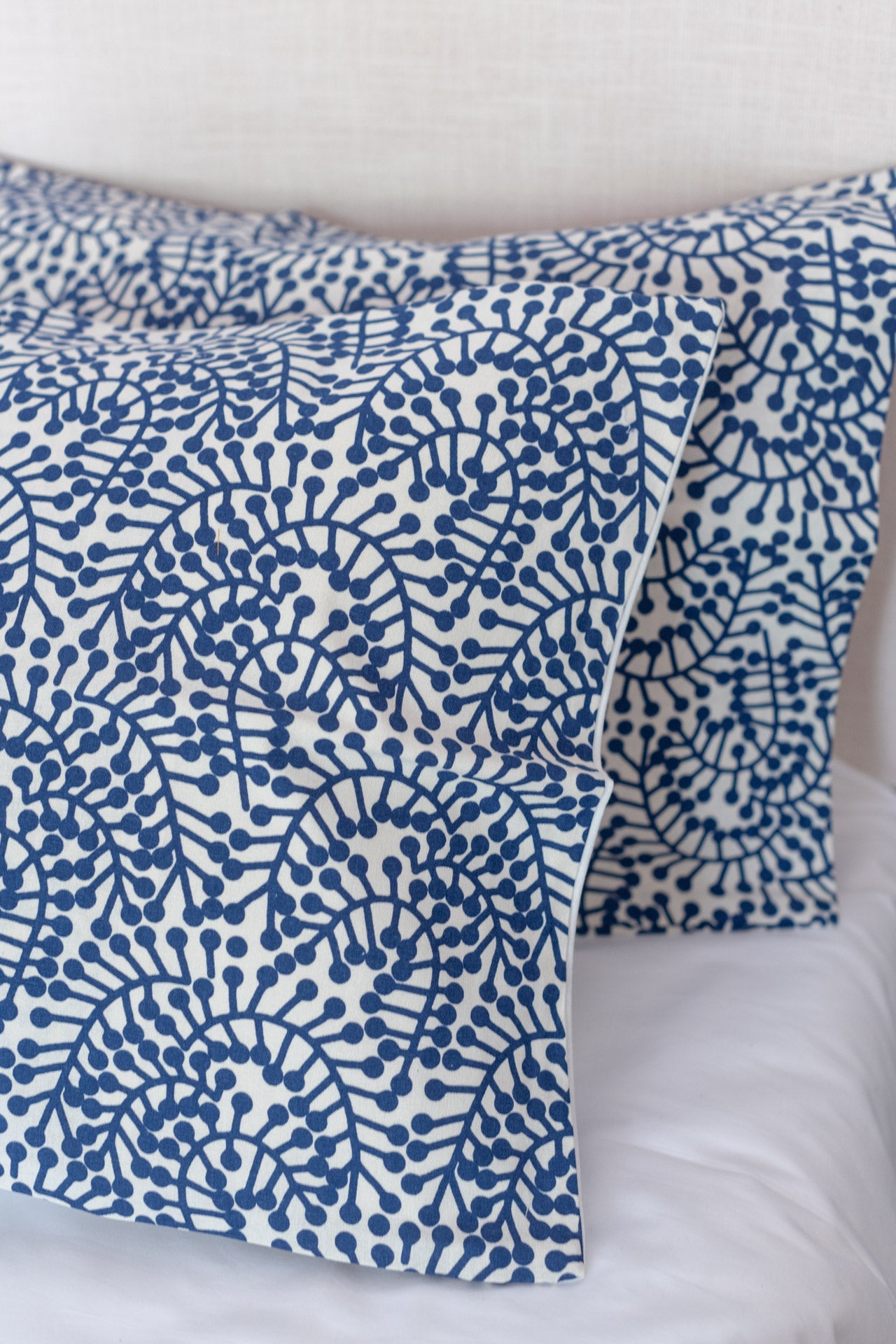 Printed cotton pillow cover-set of 2