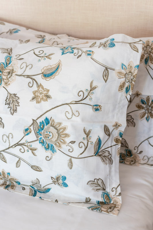 Printed cotton pillow cover-set of 2