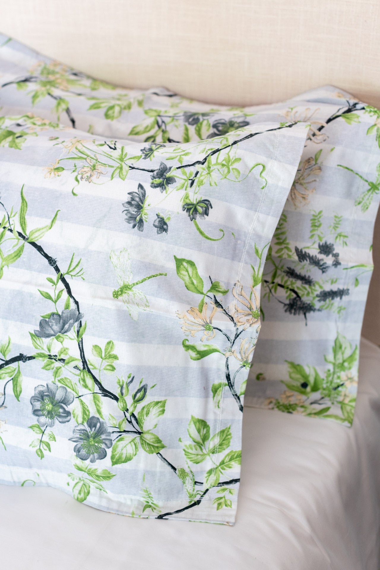 Printed cotton pillow cover-set of 2