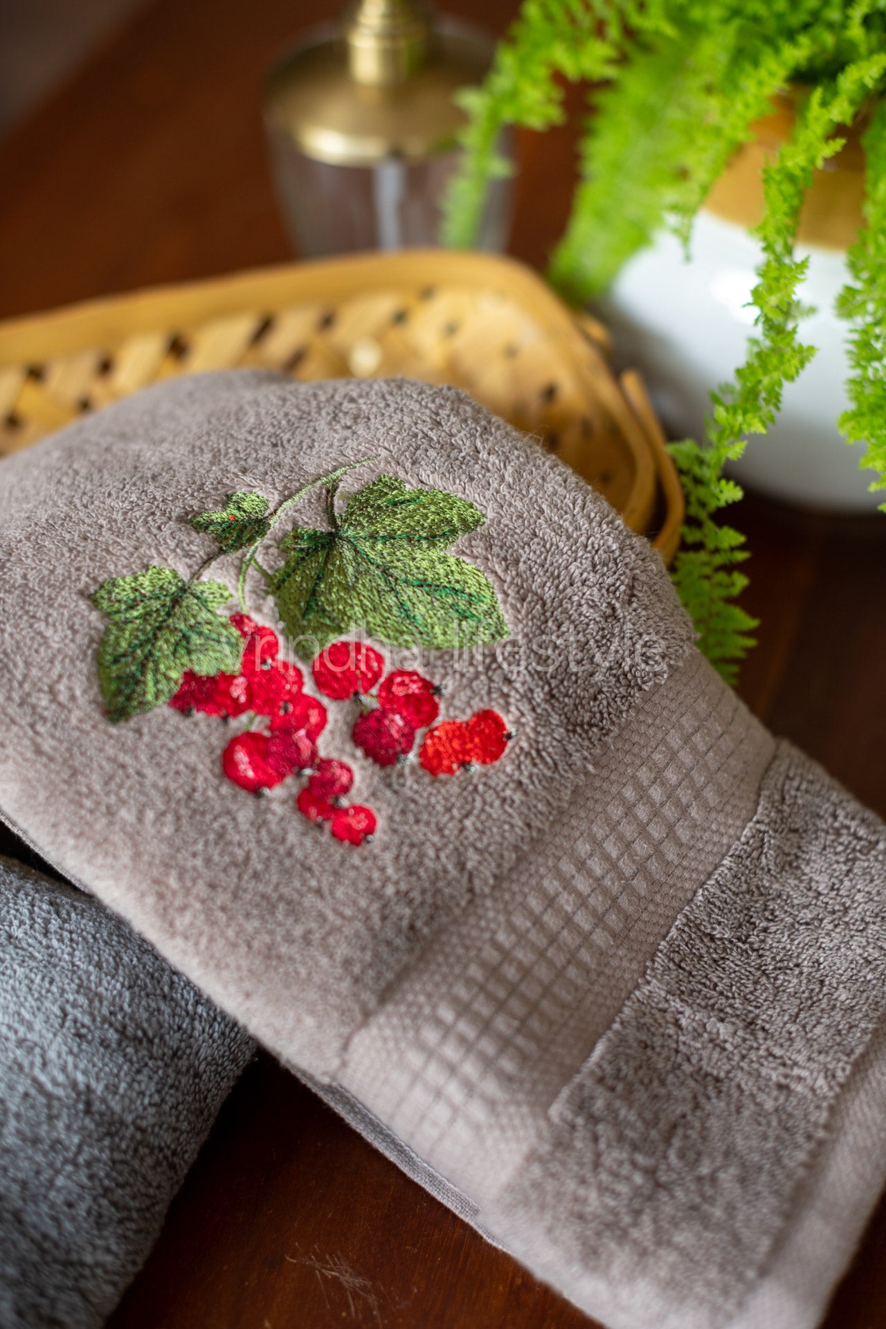 SOFT HAND TOWEL with embroidery -16x30 inches( single unit)