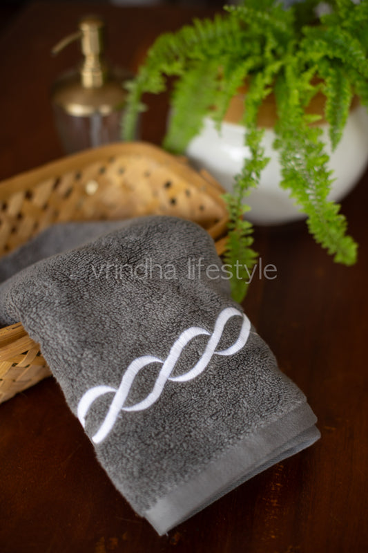 SOFT HAND TOWEL with embroidery ( single unit)