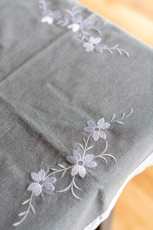 COFFEE TABLE CLOTH with  embroidery -28x28 inches-customisable