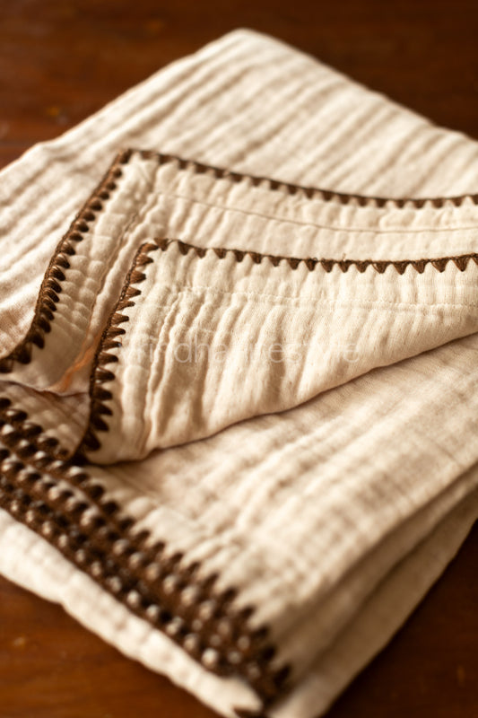 Muslin blanket ,four layer 50x56 inches (0 to 4 years )-customisable