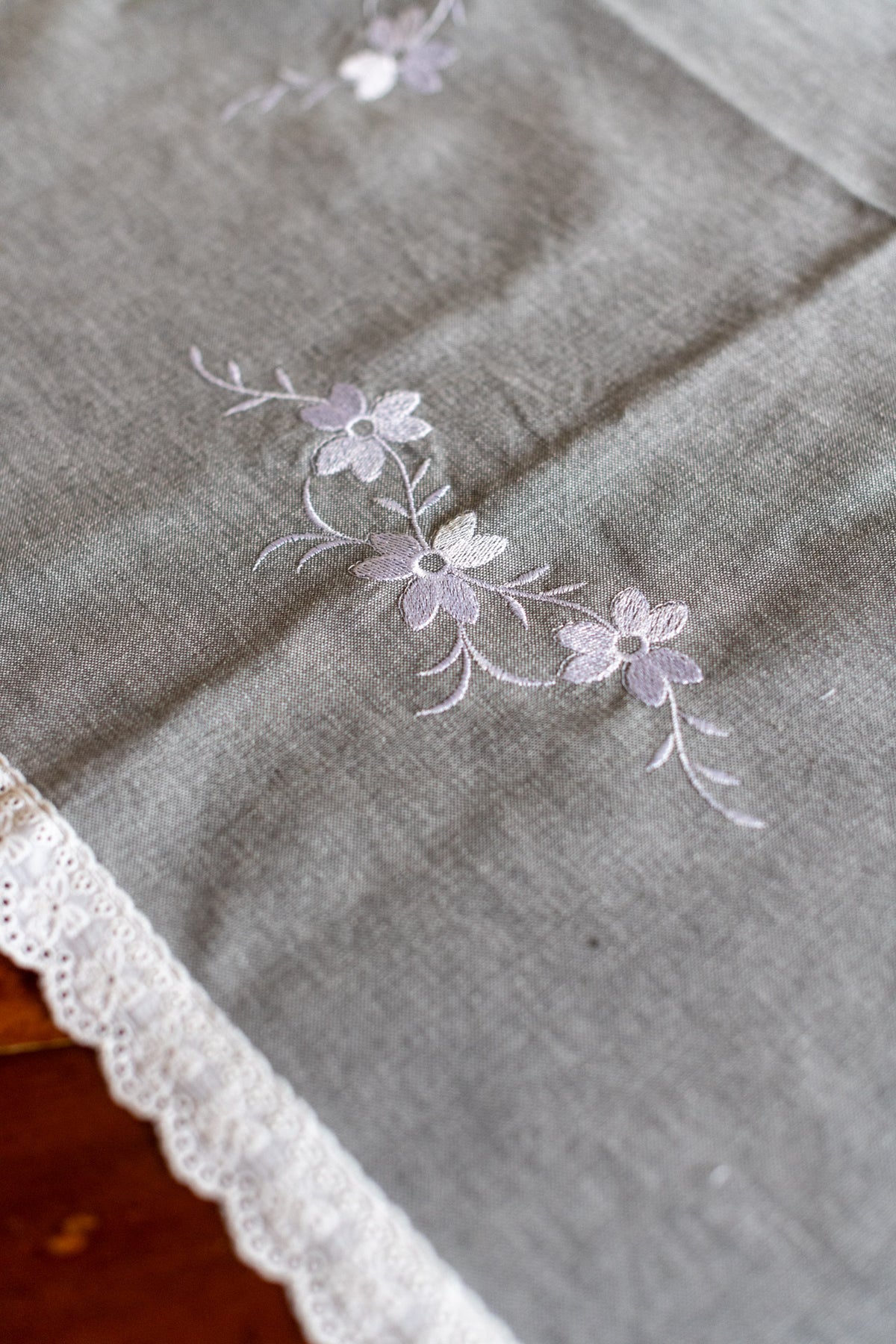 COFFEE TABLE CLOTH with  embroidery -28x28 inches-customisable