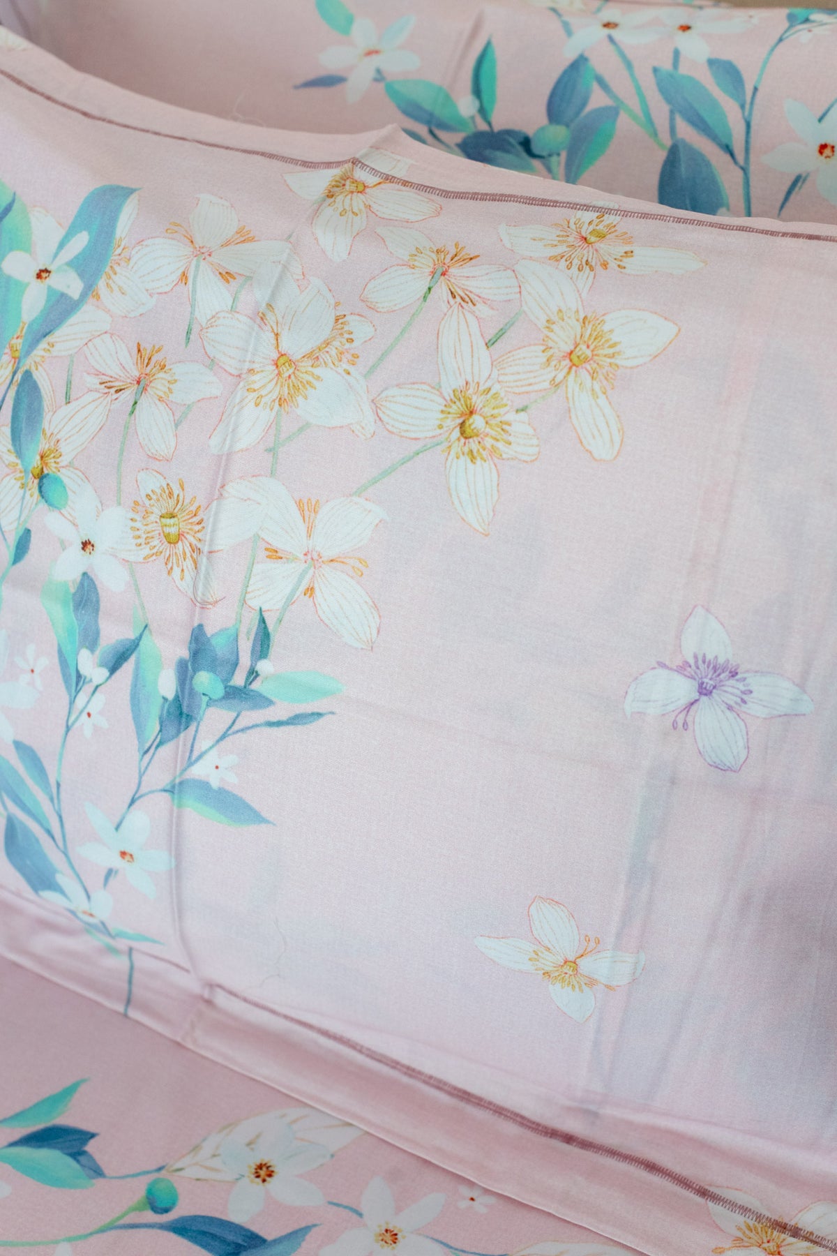 Printed Soft Satin cotton bedsheet -300 TC-Super King