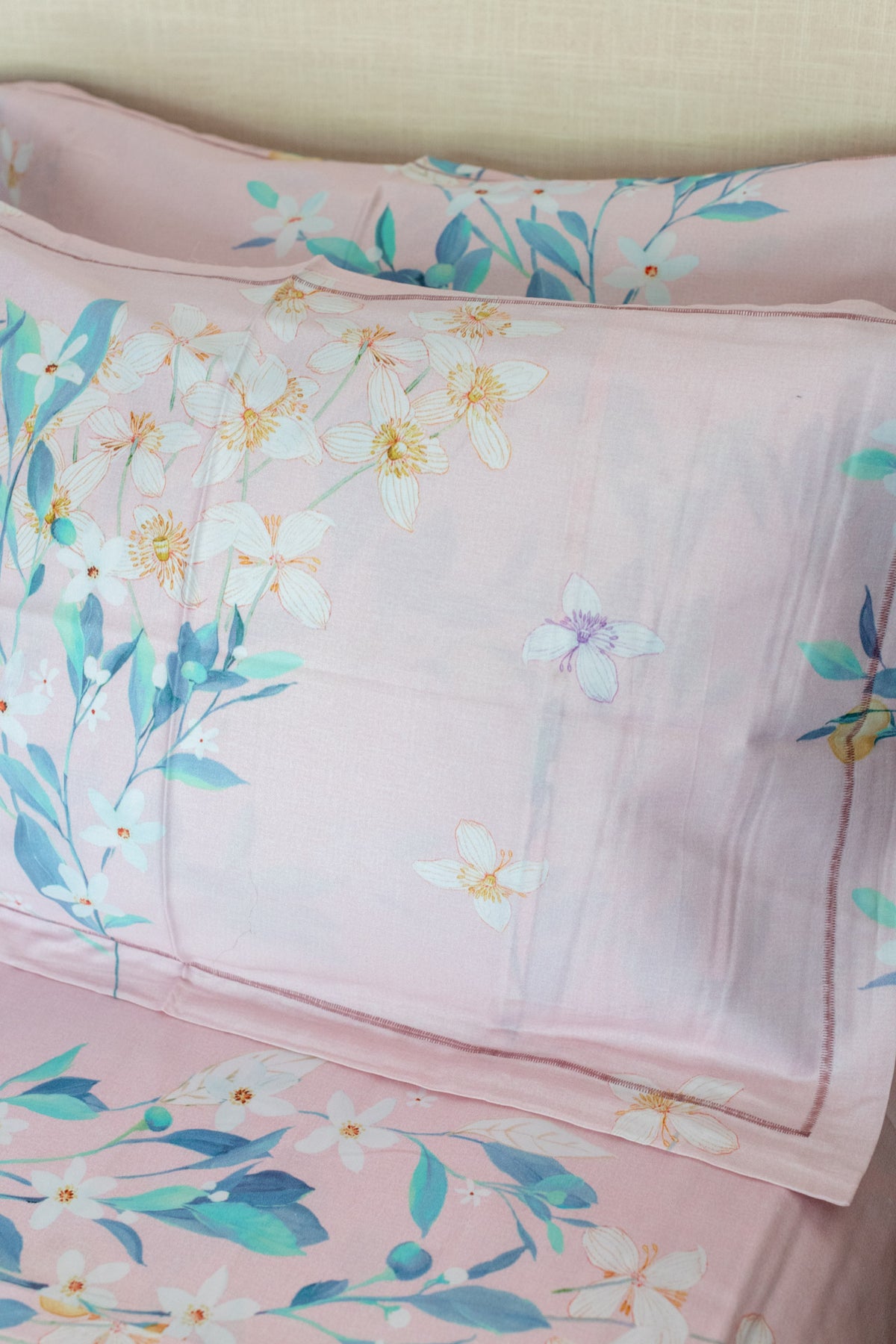 Printed Soft Satin cotton bedsheet -300 TC-Super King