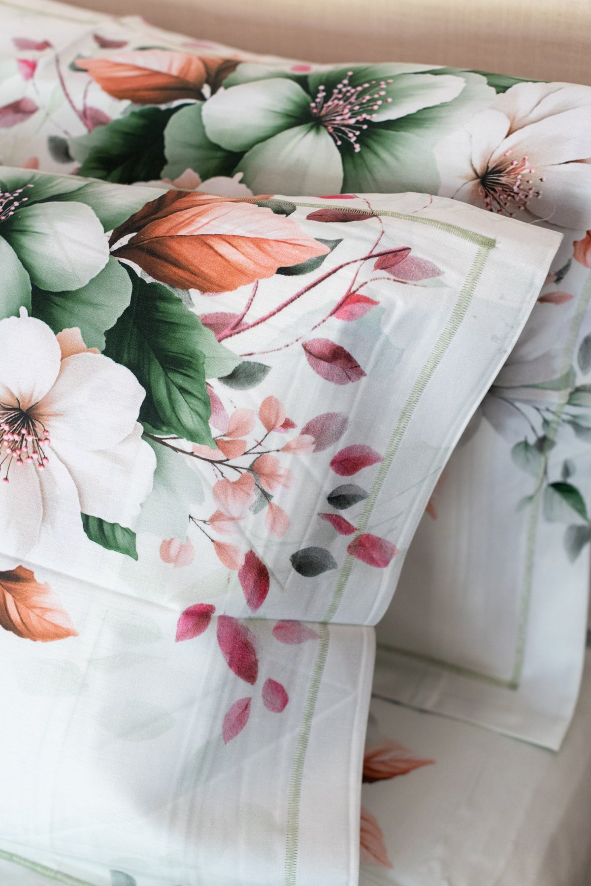 Printed Soft Satin cotton bedsheet -300 TC-Super King