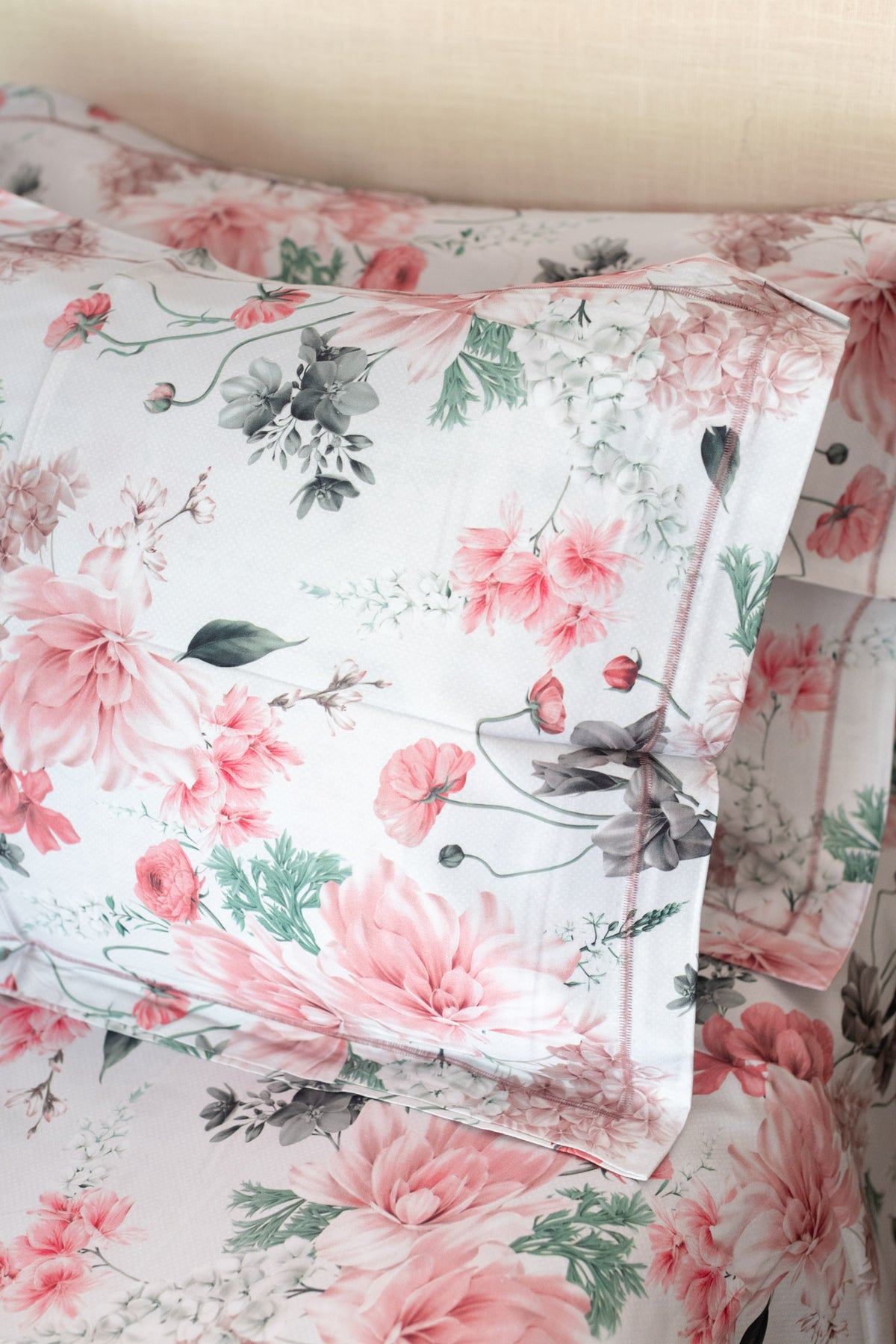 Printed Soft Satin cotton bedsheet -300 TC-Super King